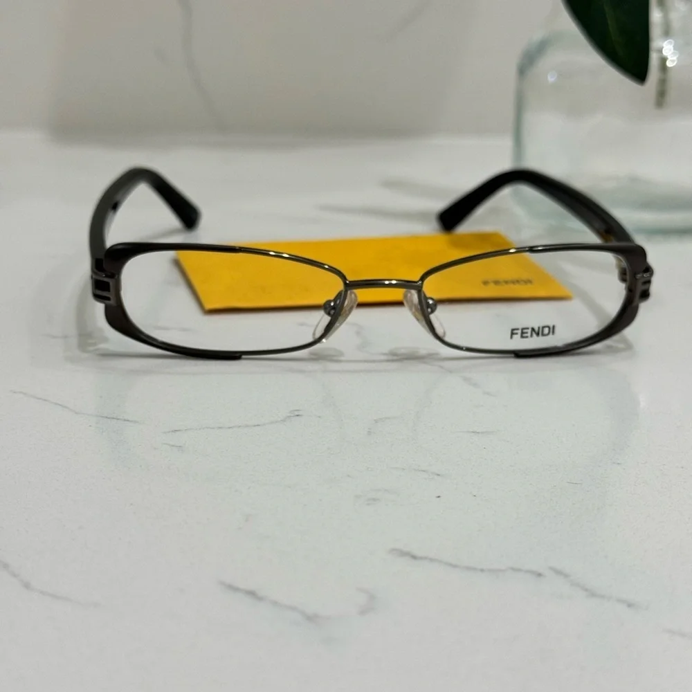 FENDI Women's Eyeglasses w/Side Logo Print w/Case & Card, NWOT